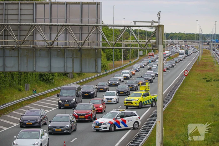 Veel schade bij kettingbotsing