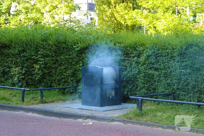 Brand in ondergrondse container