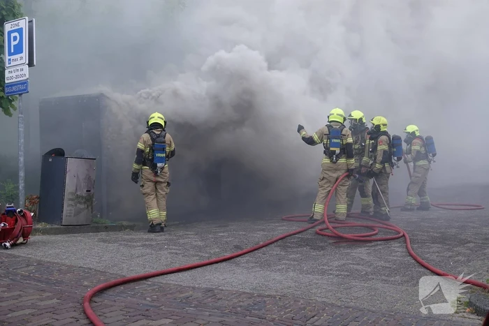 Openbaar toilet in brand gevlogen