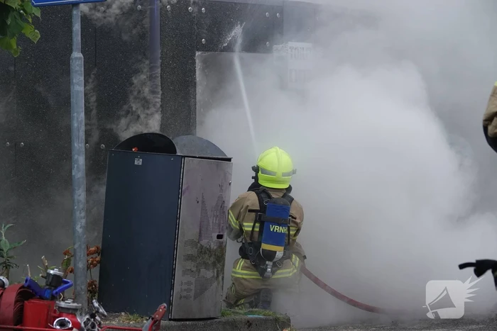 Openbaar toilet in brand gevlogen
