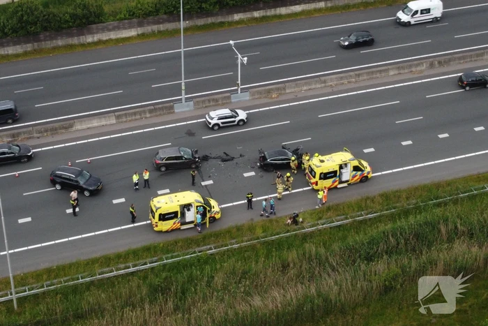 Veel schade bij ongeval op snelweg