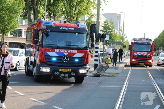 Bestelbus en tram beschadigd bij ongeval