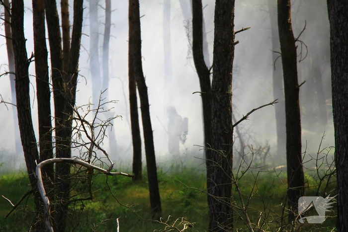 Brandweer rijdt zich vast bij natuurbrand