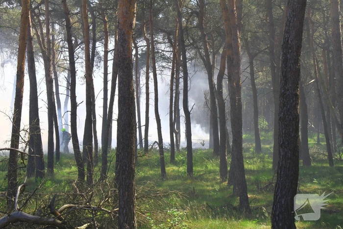 Brandweer rijdt zich vast bij natuurbrand