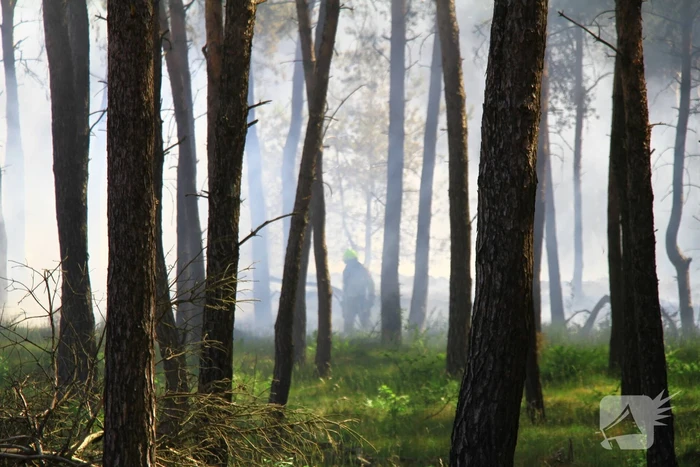 Brandweer rijdt zich vast bij natuurbrand
