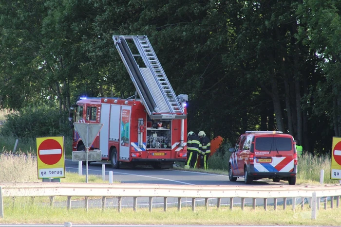 Ernstig ongeval op afrit van snelweg