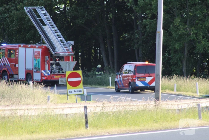 Ernstig ongeval op afrit van snelweg