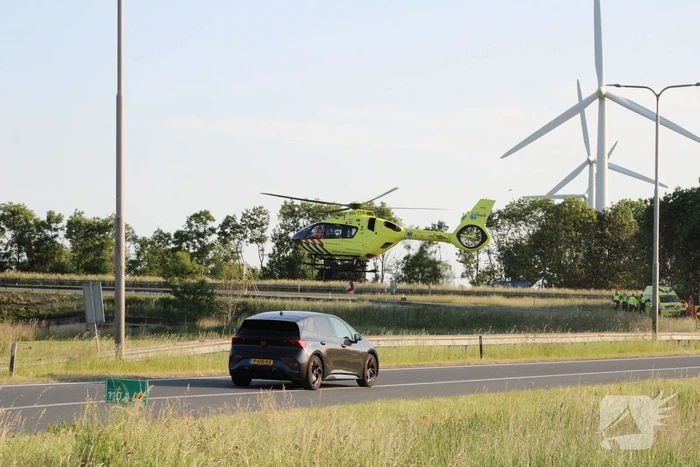 Ernstig ongeval op afrit van snelweg