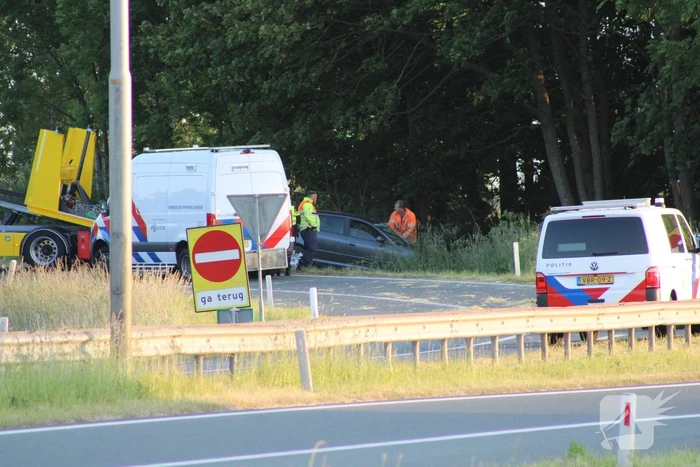 Ernstig ongeval op afrit van snelweg