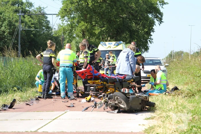 Motoragent betrokken geraakt bij een ongeluk