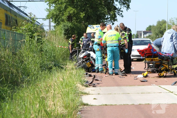 Motoragent betrokken geraakt bij een ongeluk