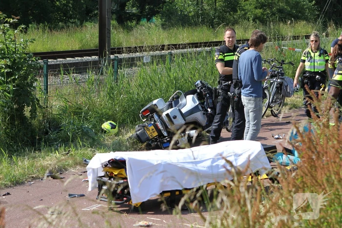 Motoragent betrokken geraakt bij een ongeluk