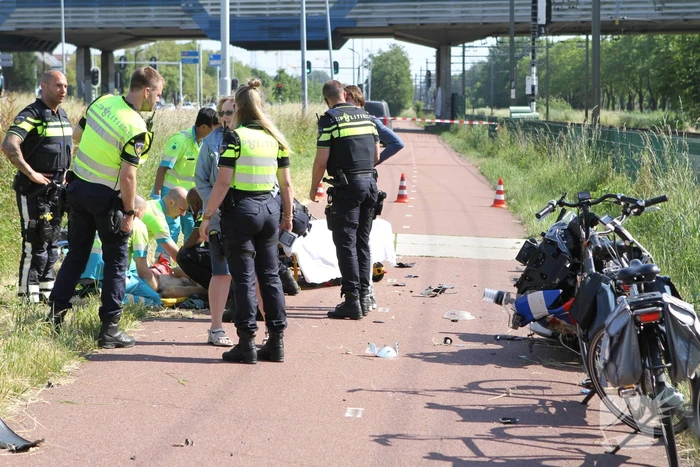 Motoragent betrokken geraakt bij een ongeluk