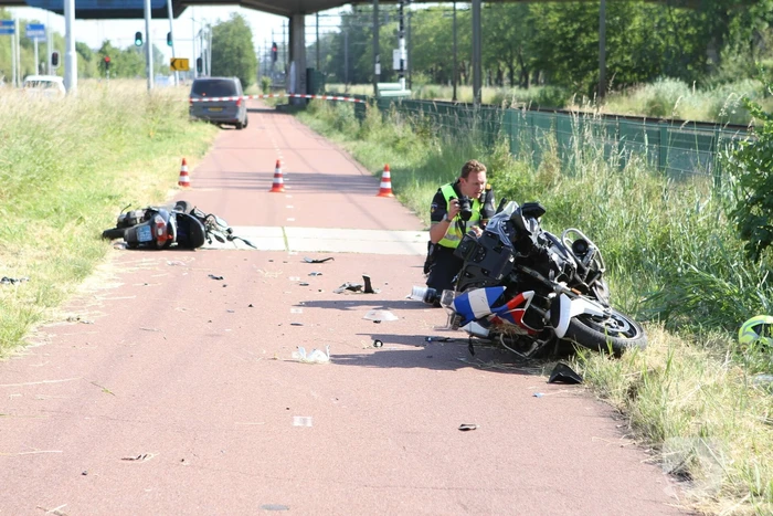 Motoragent betrokken geraakt bij een ongeluk