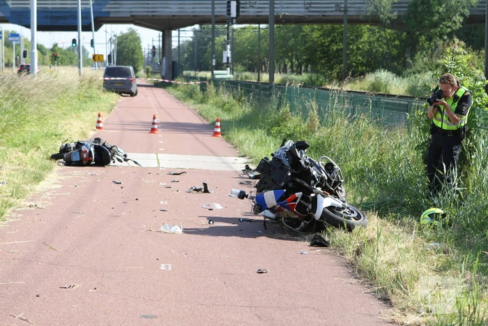 Motoragent betrokken geraakt bij een ongeluk