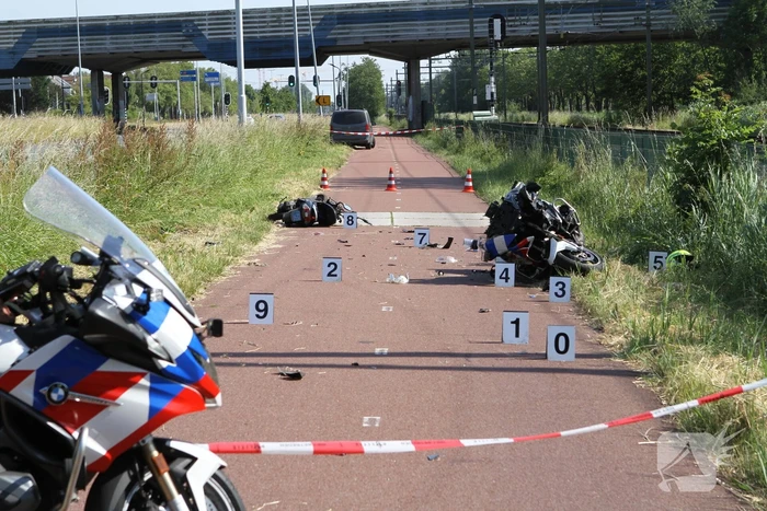 Motoragent betrokken geraakt bij een ongeluk