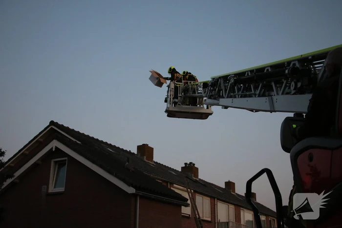 Brandweer ingezet voor gans op dak van schuur