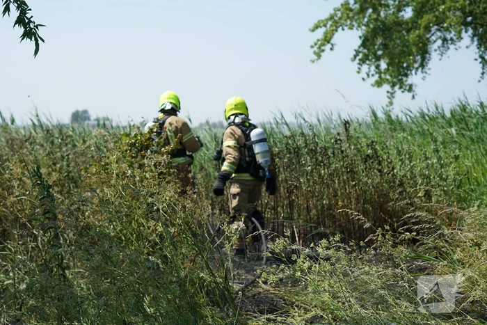 Meters in vlammen opgegaan bij brand in recreatiegebied De Vliegers