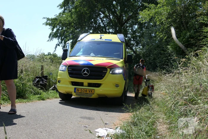 Solex-bestuurder verliest voorwiel tijdens ongeval