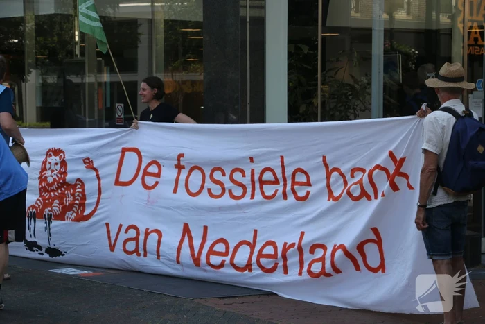 Demonstratie bij ING bank