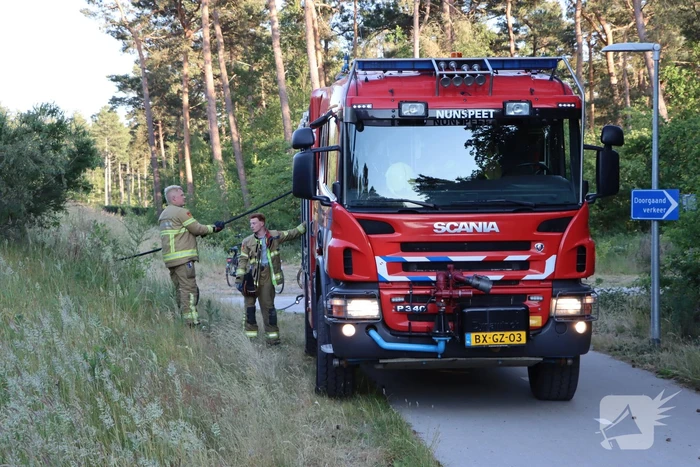 Omstanders ontdekken brand bij geluidswal