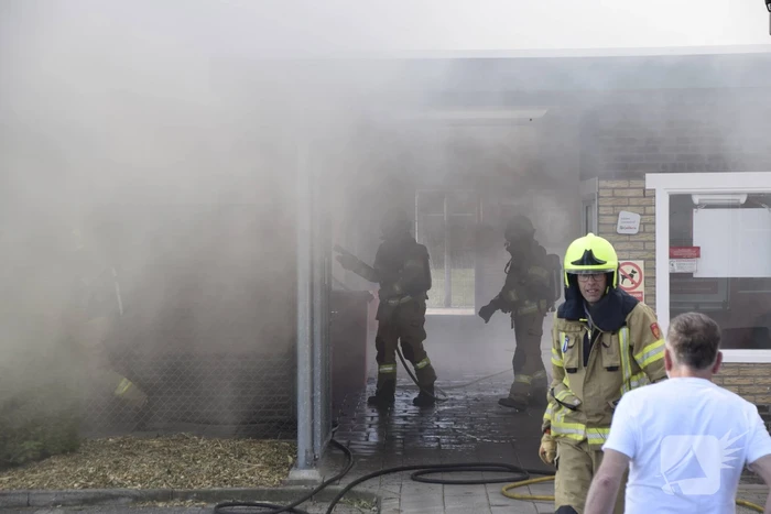 Uitslaande brand in kantine van voetbalvereniging