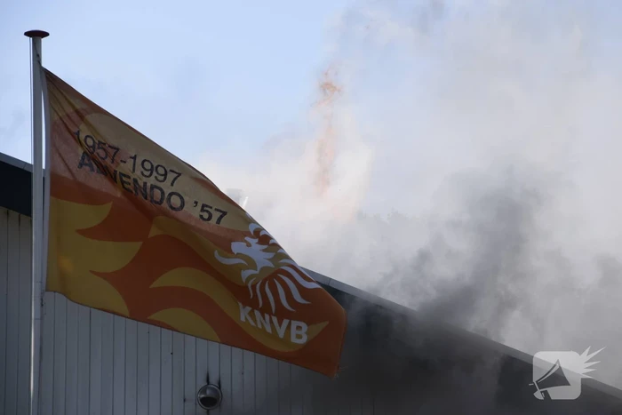 Uitslaande brand in kantine van voetbalvereniging