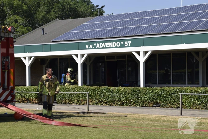Uitslaande brand in kantine van voetbalvereniging