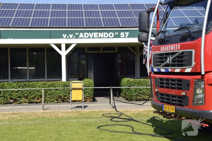 Uitslaande brand in kantine van voetbalvereniging
