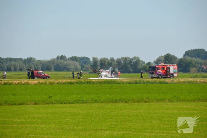 Brandweer blust brandende verrijker