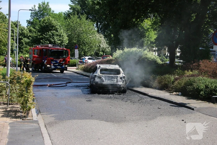 Auto brandt volledig uit