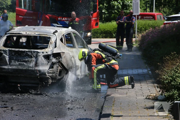 Auto brandt volledig uit