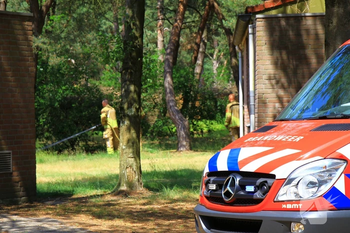 Stuk natuur in brand op vakantiepark