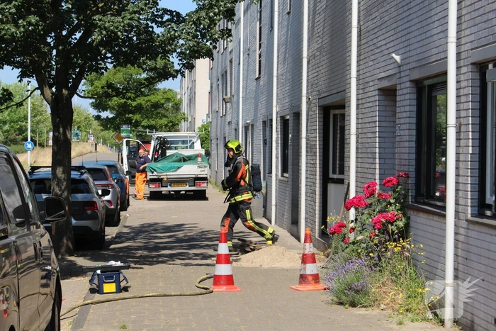 Gaslekkage ontstaan door werkzaamheden