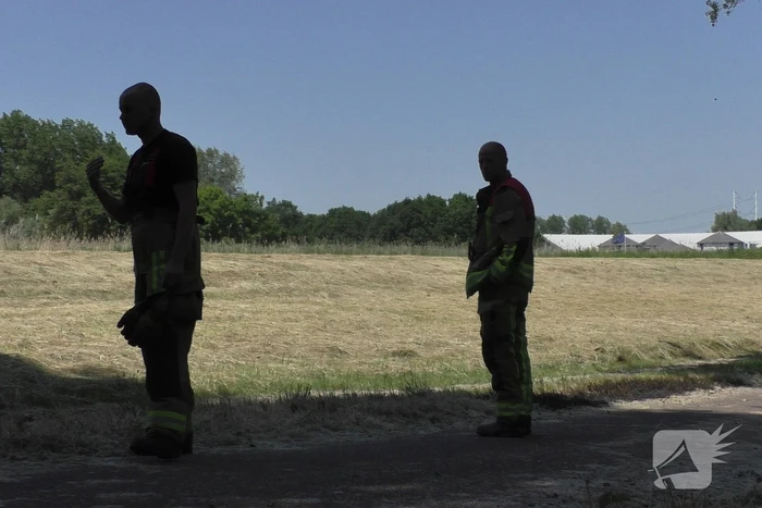 Bermbrand snel onder controle