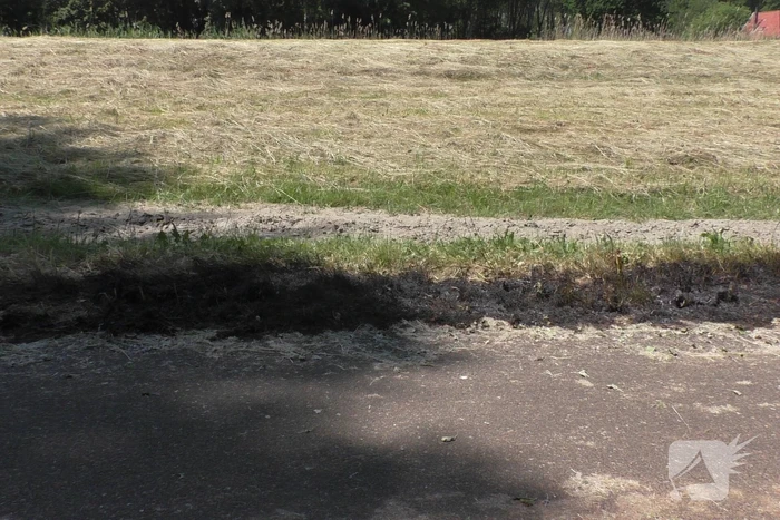 Bermbrand snel onder controle