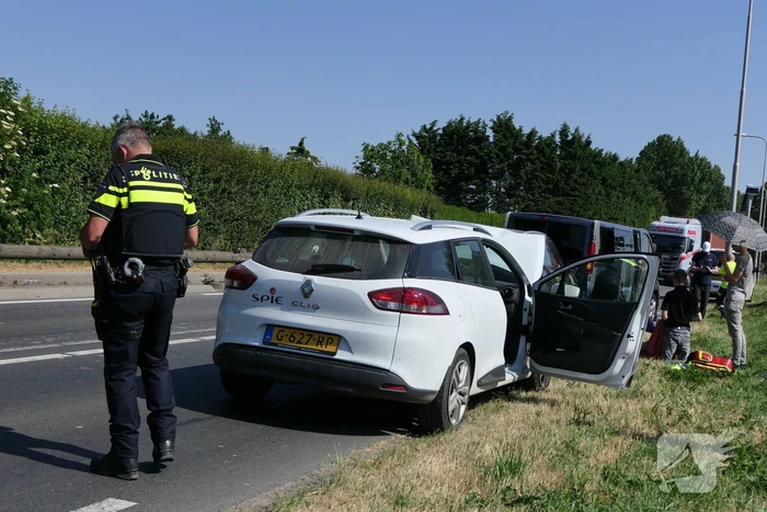 Drie gewonden bij kettingbotsing