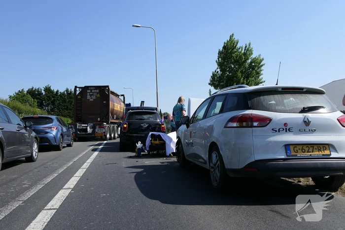 Drie gewonden bij kettingbotsing