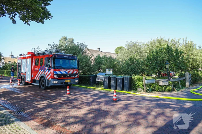 Brand uitgebroken in hooibalen