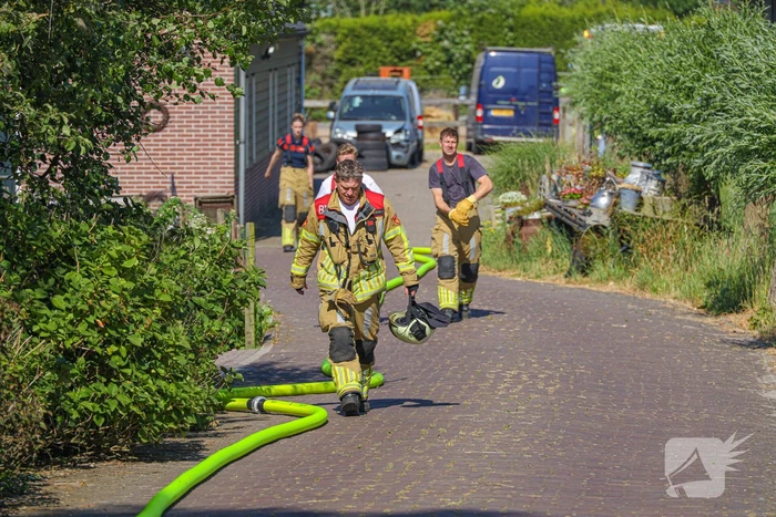 Brand uitgebroken in hooibalen