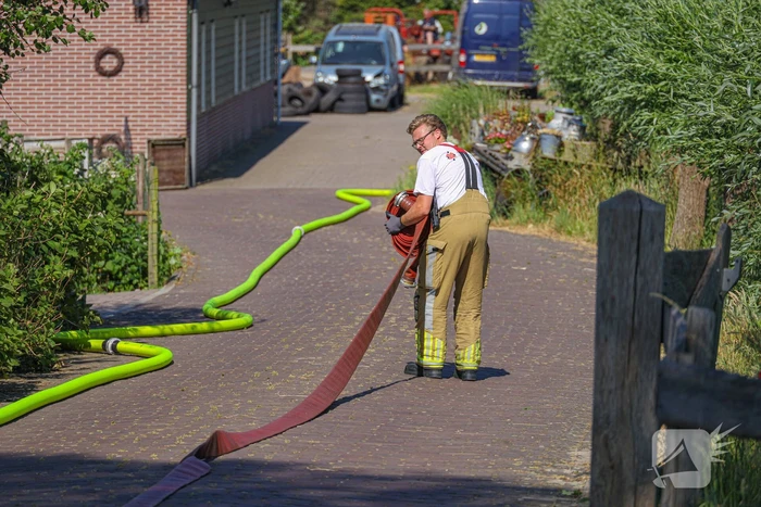 Brand uitgebroken in hooibalen