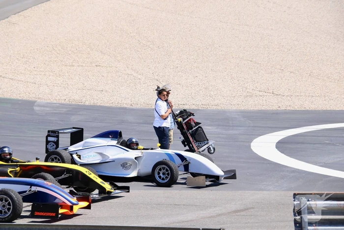 Video opnamen voor radio 538 op circuit Zandvoort voor maken promo filmpje voor komende f1 race in september