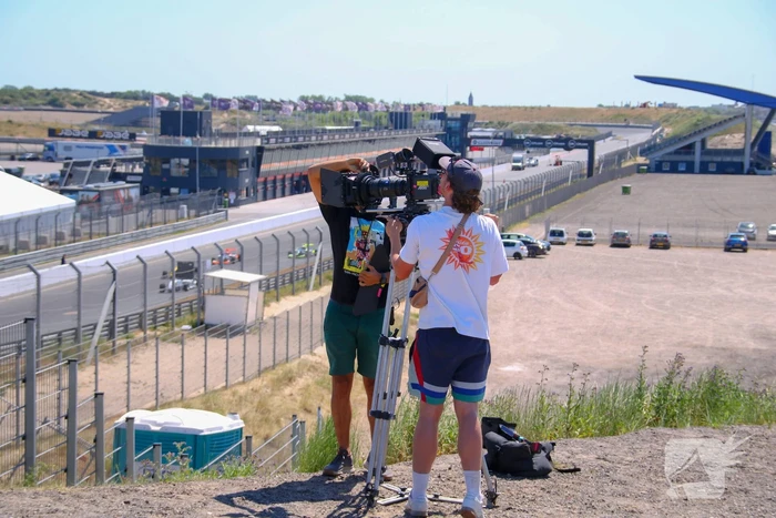 Video opnamen voor radio 538 op circuit Zandvoort voor maken promo filmpje voor komende f1 race in september