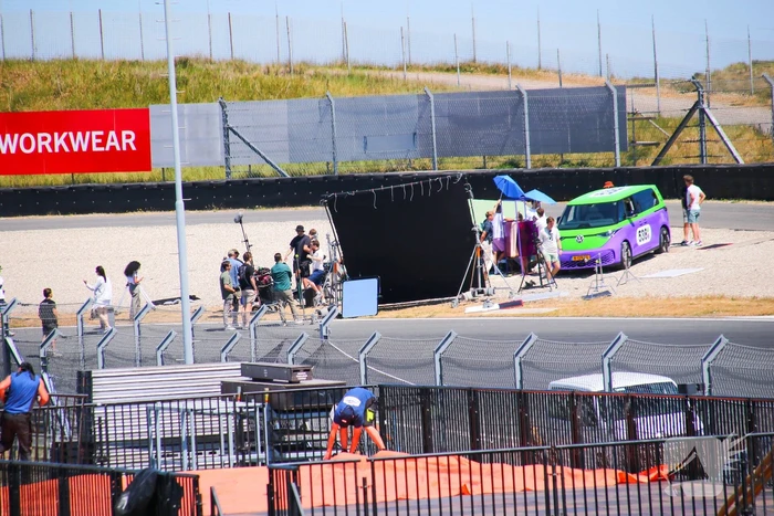 Video opnamen voor radio 538 op circuit Zandvoort voor maken promo filmpje voor komende f1 race in september
