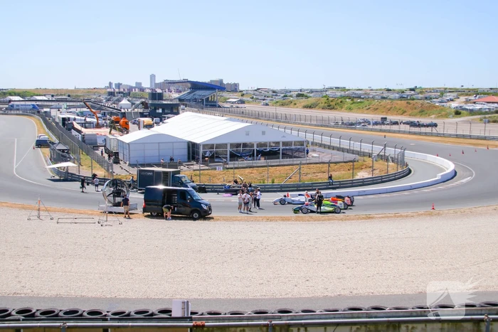 Video opnamen voor radio 538 op circuit Zandvoort voor maken promo filmpje voor komende f1 race in september
