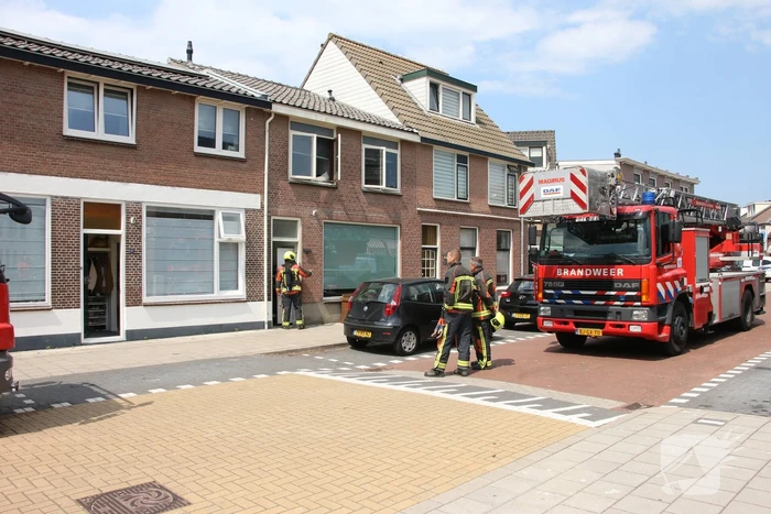 Brand in spuimuur tijdens werkzaamheden