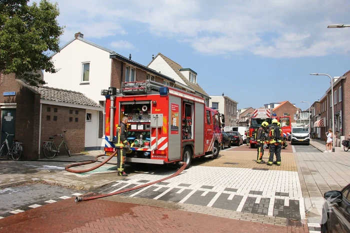 Brand in spuimuur tijdens werkzaamheden