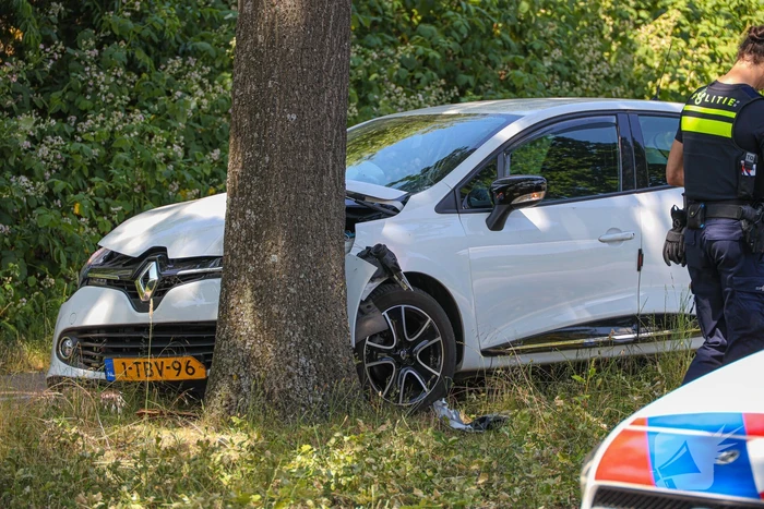 Automobilist botst tegen boom