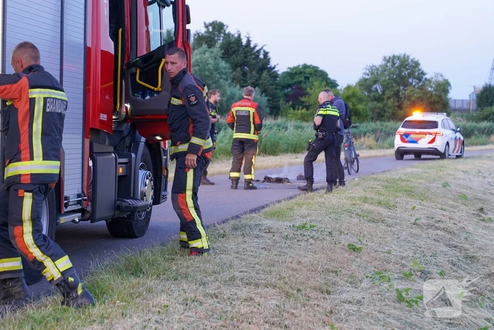 Afval in brand snel geblust