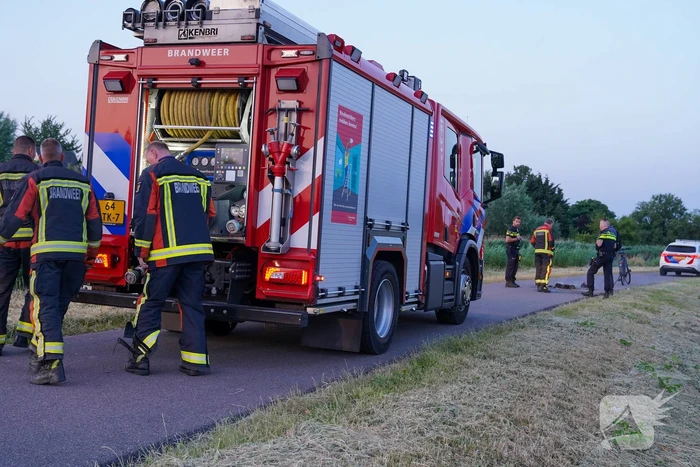 Afval in brand snel geblust